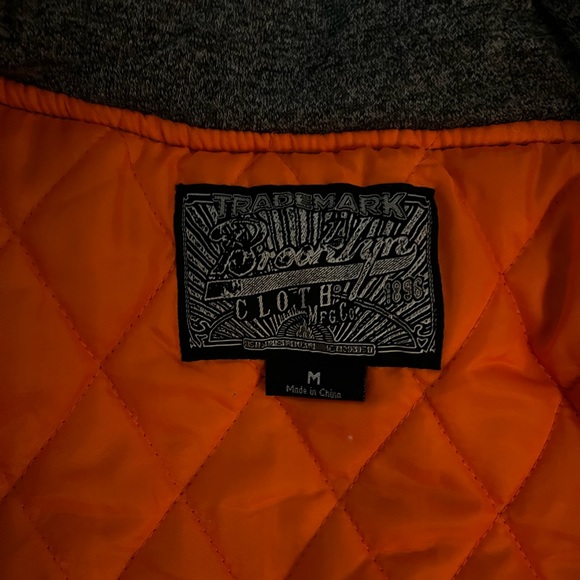 Brooklyn Cloth hooded boomer jacket. Oliver green & Gray Size M - Picture 3 of 3